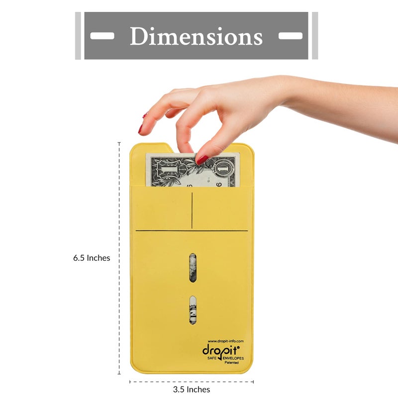 UBICON 100 Clear Reuseable, Heavy-Duty Vinyl DropIt Safe Envelope for Depositing of Currency and Money, Size 100, Clear - Image 2